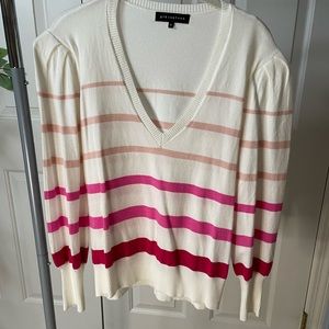 Gibsonlook Stripe V-Neck sweater